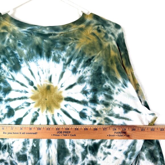 Young Fabulous And Broke Tie Dye Pull Over Oversized Sweatshirt Womens XS Green - Picture 4 of 6